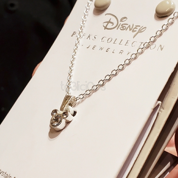 DISNEY SILVER MICKEY ICON SWAROVSKI NECKLACE - Picture 3 of 4